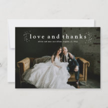 Casamento de Foto Simples de Amor e Agradecimento