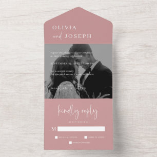 Casamento de Foto Simples Moderno e Minimalista co