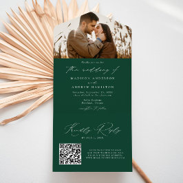 Casamento de Foto Verde Elegante Moderno