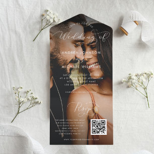 Casamento de Fotografia com Script QR de Escrita e