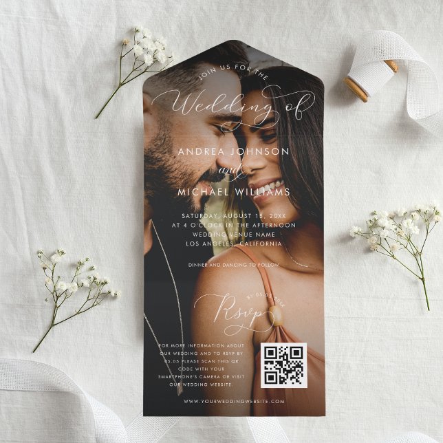 Casamento de Fotografia com Script QR de Escrita e (Criador carregado)