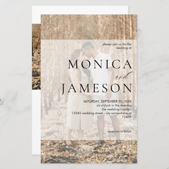 Casamento de Fotografia de 2 LG Moderno de Orçamen (Frente/Verso)