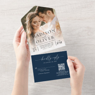 Casamento de Fotografia do Código QR Clássico Eleg