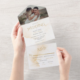 Casamento de Fotografia por Aquarela Neutral Elega
