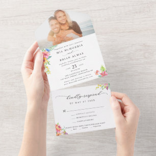 Casamento de Fotografias de Script Elegante Tropic