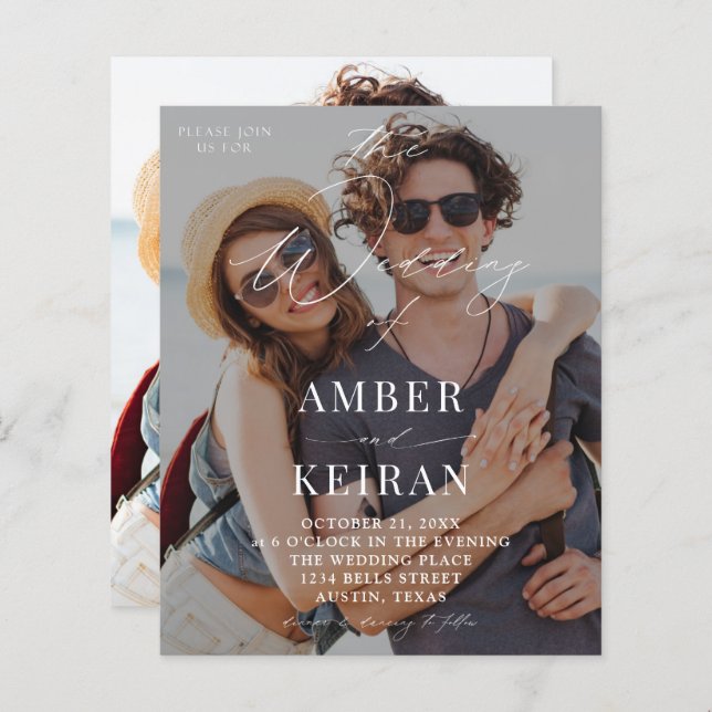 Casamento de Fotografias de Shades Ligeiramente Af (Frente/Verso)