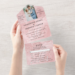 Casamento de Fotografias Elegante RSVP RSVP Dourad