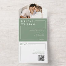 Casamento de Fotografias Minimalista Elegante Verd