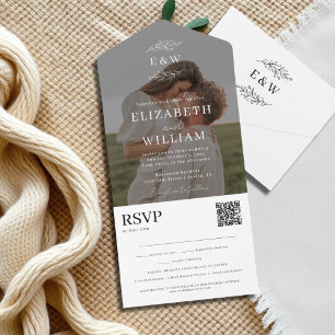 Casamento de Fotografias RSVP do Código QR Elegant