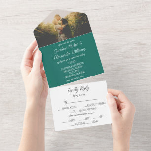 Casamento de Fotografias Simples E Verde