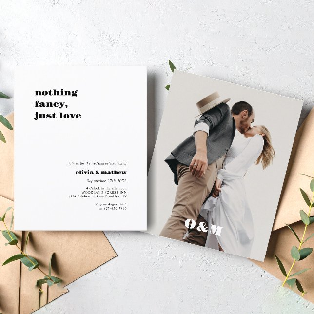 Casamento de Fotos Casuais do Monograma de Bold BU (Criador carregado)