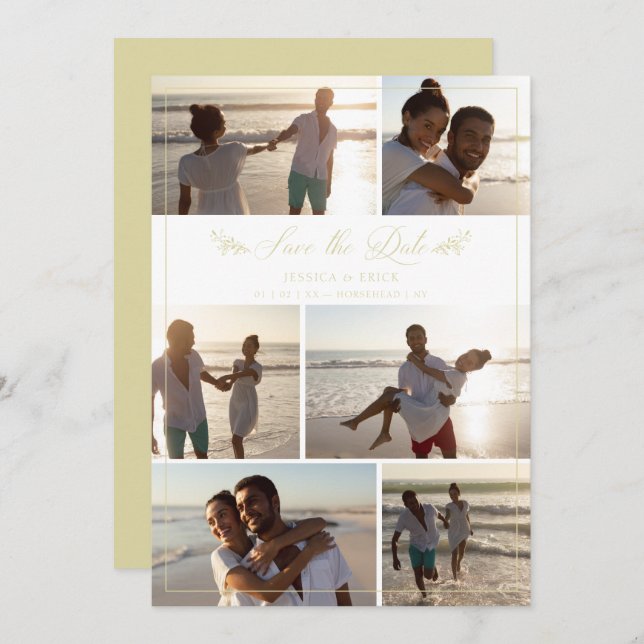 Casamento de Fotos com Colagem Chic 6 de Ramais Do (Frente/Verso)