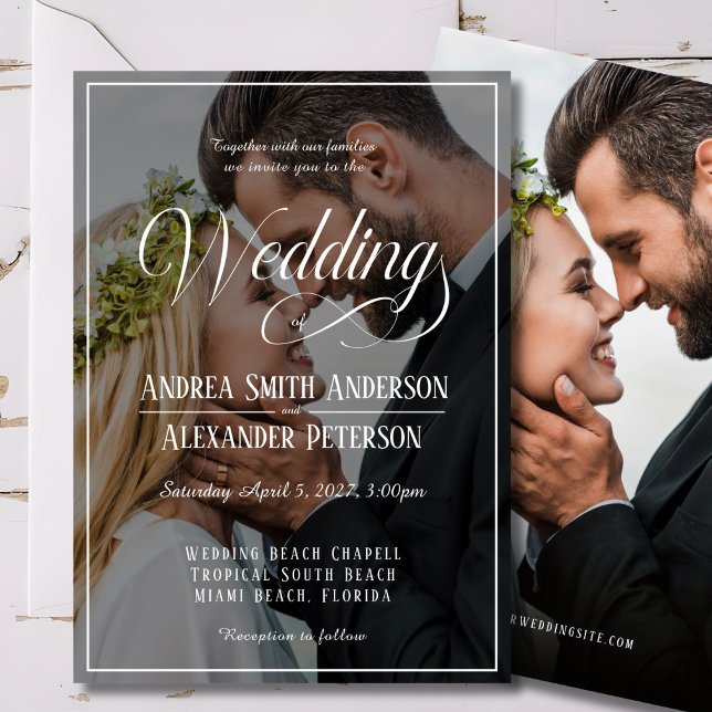 Casamento de Fotos com Convite Duplo Lado (Criador carregado)