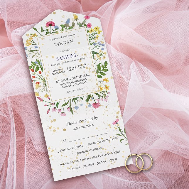 Casamento de Fotos de Flores Selvagens Whimsical (Criador carregado)