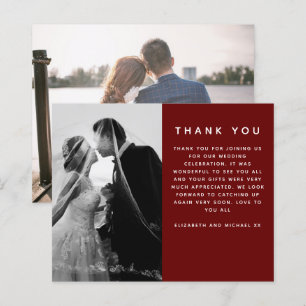 Casamento de Fotos do ORÇAMENTO Obrigado Vermelho 