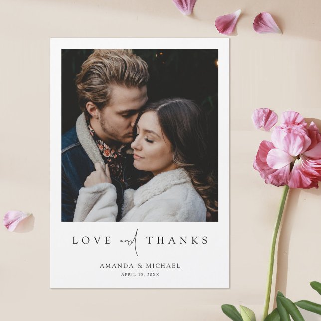 Casamento de Fotos Moderno Elegante Obrigado Magne (Criador carregado)