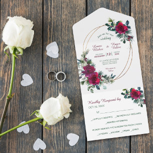 Casamento de Frame Dourado da Rosa de Natal Vermel