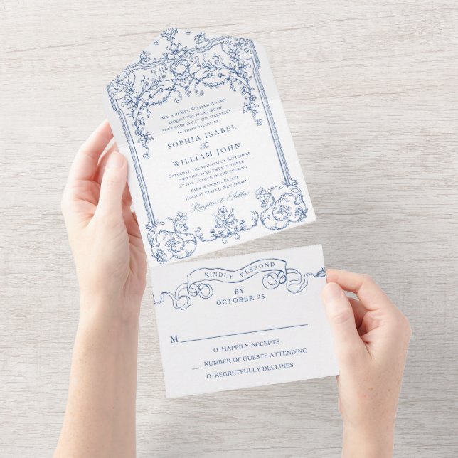 Casamento de Frame Floral do Ornamentado Vitoriano (Aba destacável)