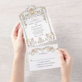 Casamento de Frame Floral, Ornamentado Vitoriano G
