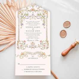 Casamento de Frame Floral, Ornamentado Vitoriano G