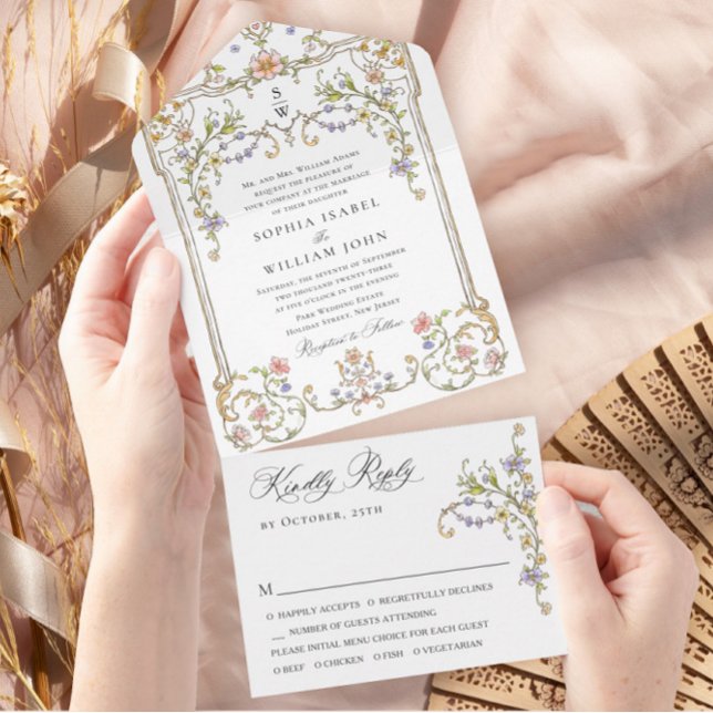 Casamento de Frame Floral, Ornamentado Vitoriano G (Criador carregado)