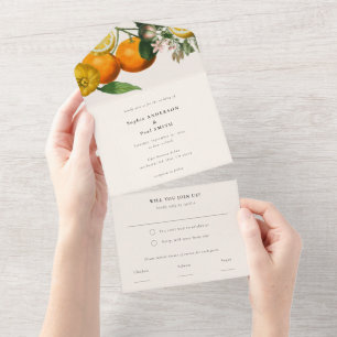 Casamento de Frutas de limão de citrinos botânicos