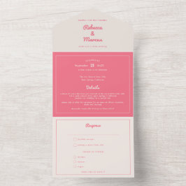 Casamento de Fúchsia Retro Vibes, Rosa Quente Mode