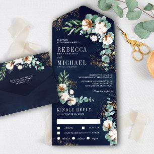 Casamento de Galho de Eucalipto Dourado com Algodã