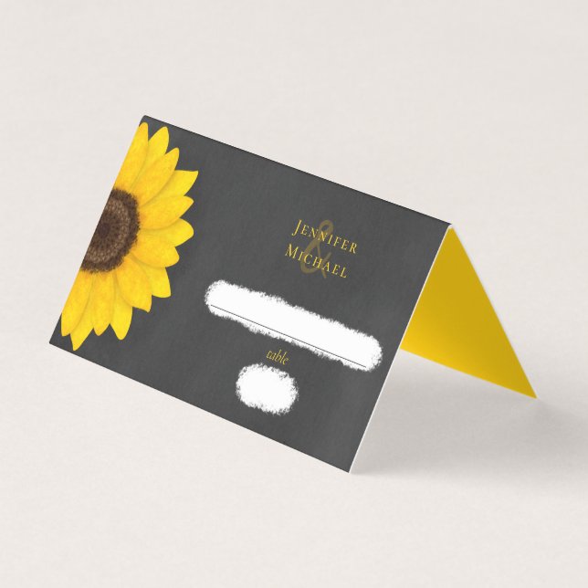 casamento de gambas de girassol rústico (Frente)