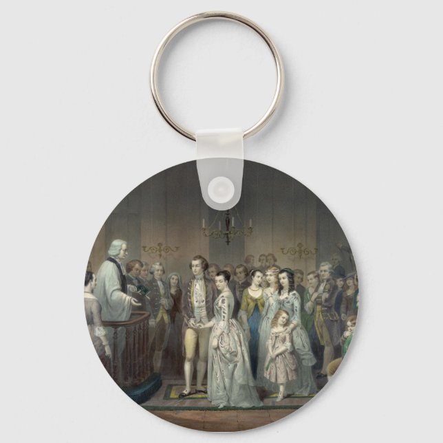 Casamento de George Washington chaveiro (Frente)