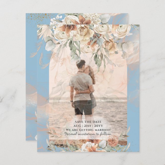 Casamento de Grama Azul Pampas no ORÇAMENTO (Frente/Verso)