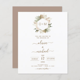 Casamento de Grass Tropicais de Pampas de Orçament