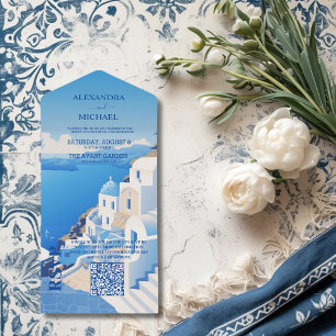Casamento de Grécia Santorini de Destino Qr