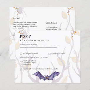 Casamento de Halloween Invitation Gothic Skulls Pu