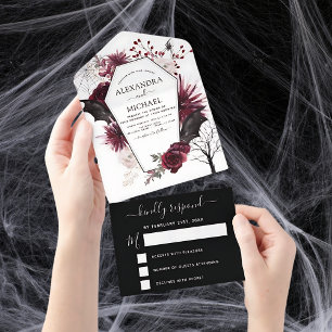 Casamento de Halloween O outono cai no escuro Borg