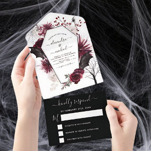 Casamento de Halloween O outono cai no escuro Borg