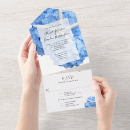 Casamento de Hydrangea Azul do Jardim da Seada