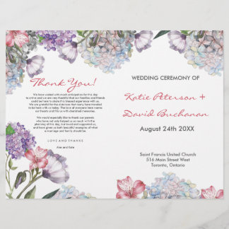 Casamento de Hydrangea, cor de água pintada à mão