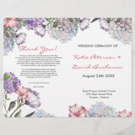 Casamento de Hydrangea, cor de água pintada à mão