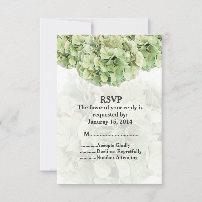 Casamento de Hydrangea verde RSVP hydrangea2 (Frente)