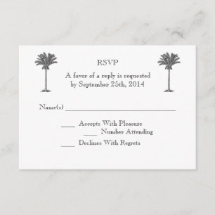 Casamento de Ilha Tropical de Palmeira Formal RSVP