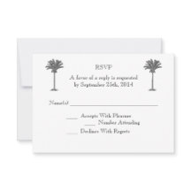 Casamento de Ilha Tropical de Palmeira Formal RSVP