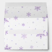 Casamento de Inverno de Flocos de Neve Roxos Elega