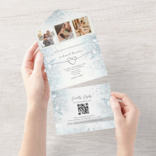 Casamento de Inverno Elegante Prateado