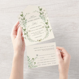 Casamento de Ivory Elegant Watercolor