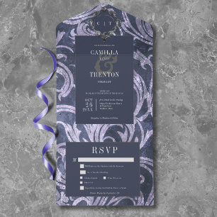 Casamento de Janto de Damasco Roxo-Roxo Gótico