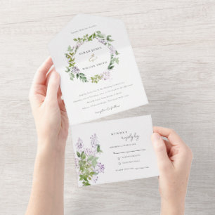 Casamento de Jardim de Algodão Floral Lilac