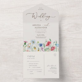 Casamento De Jardim De Flores Selvagens E Envio