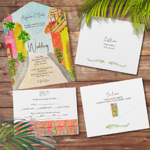 Casamento de Jardim de Lush de Pássaros Exóticos c