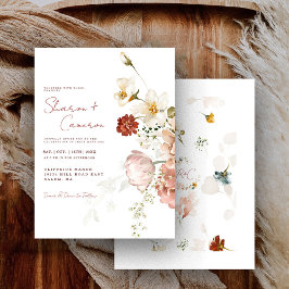 Casamento de Jardim Floral Boho em Aquarela Rústic